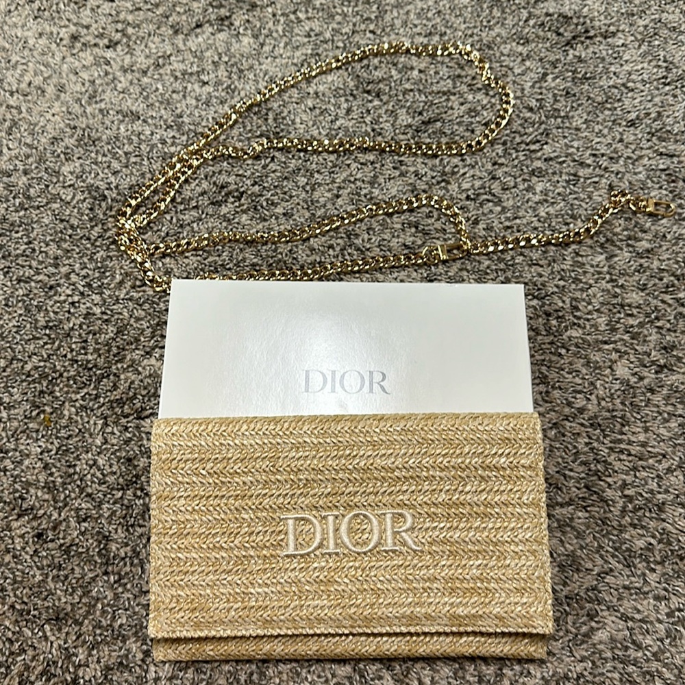 Dior Straw Clutch